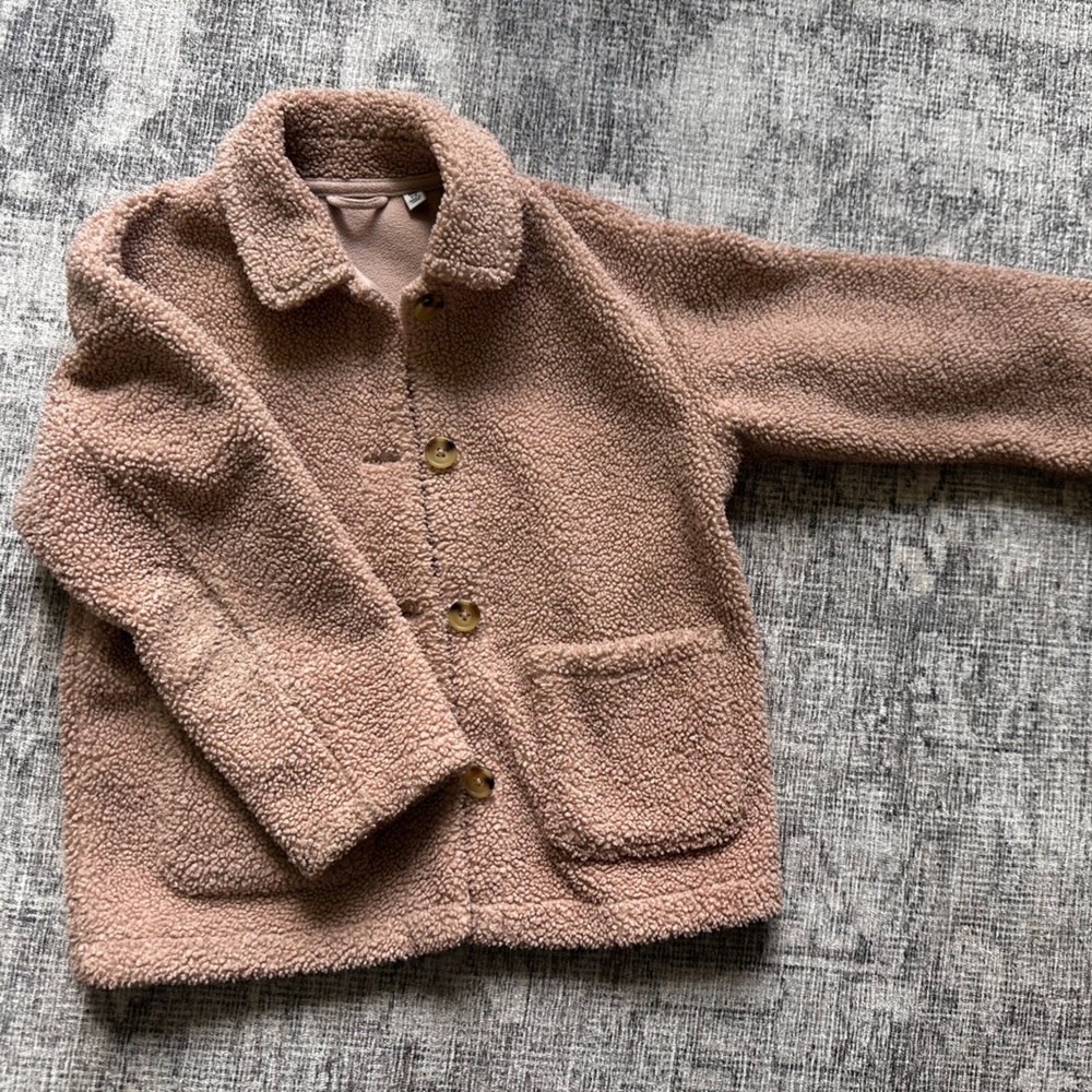 Uniqlo Kids dusty pink Fleece Jacket
